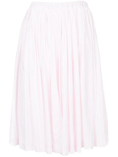 Casey Casey Pleated Skirt In Pink & Purple