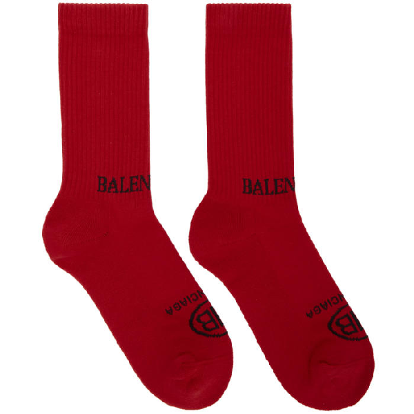 balenciaga socks rouge