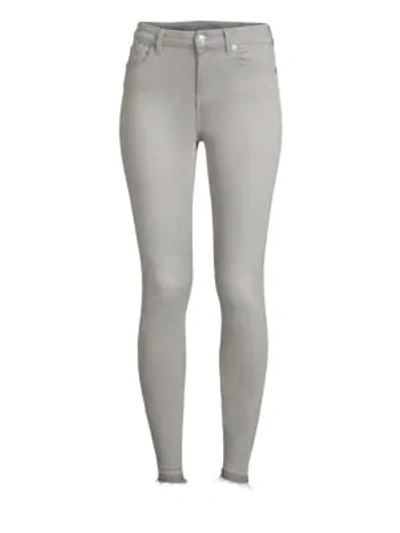 7 For All Mankind The High-waist Ankle Skinny Jeans With Released Hem, B(air) Powdered Grey In Bair Powder Grey