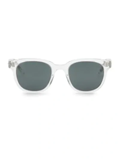Barton Perreira Men's Thurston Plastic Square Sunglasses In Crystal Grey