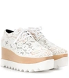 Stella Mccartney Elysse Lace Platform Wedge Sneaker In White