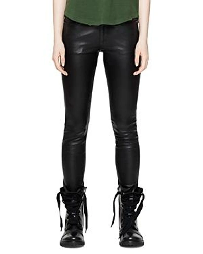 Zadig & Voltaire Phlame Leather Pants In Black