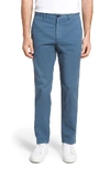 Theory Zaine Patton Flat Front Stretch Solid Cotton Pants In Hydro