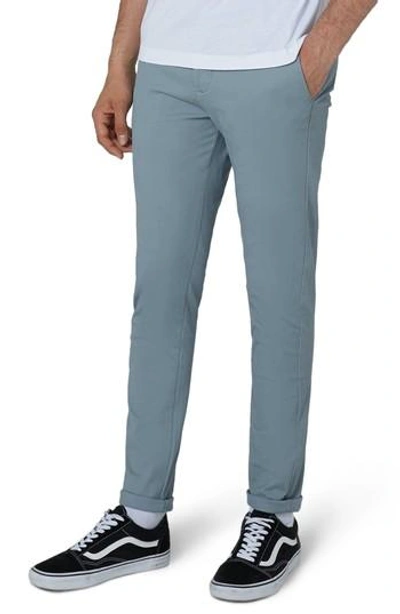 Topman Stretch Skinny Fit Chinos In Mid Blue