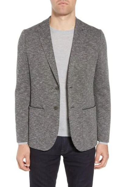 Ted Baker Slim Fit Textured Jersey Sport Coat In Charcoal
