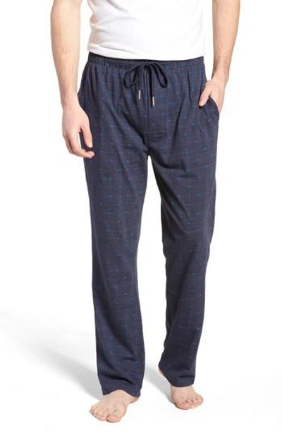 Lacoste Print Lounge Pants In Classic Blue