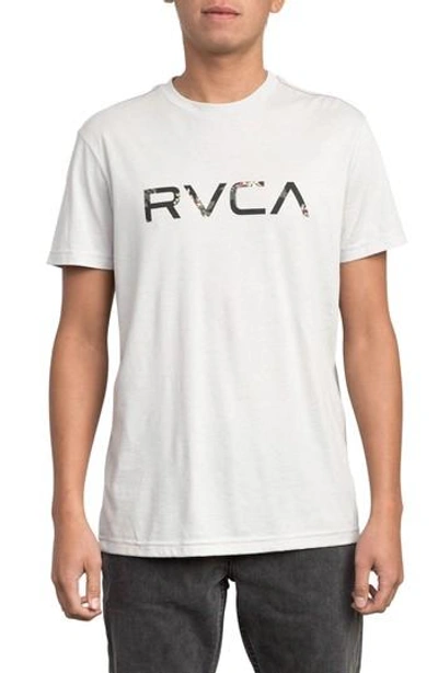 Rvca Men's Mcfloral Logo-print T-shirt In Antique White