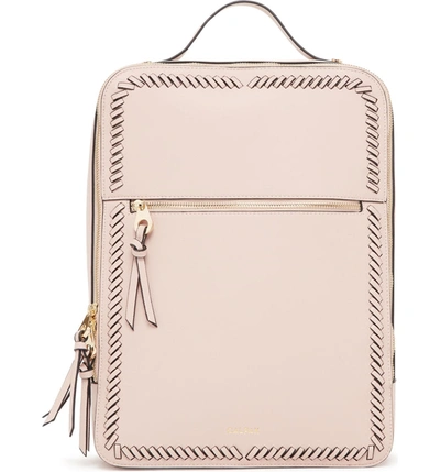 Calpak Kaya Faux Leather Laptop Backpack In Blush Pink