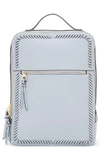 Calpak Kaya Faux Leather Laptop Backpack In Denim