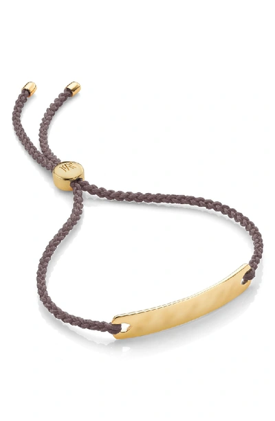 Monica Vinader Engravable Havana Mini Friendship Bracelet In Gold/ Mink