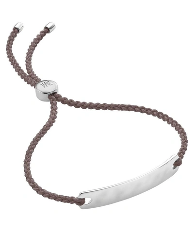 Monica Vinader Silver Havana Mini Friendship Bracelet In Mink