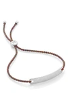 Monica Vinader Engravable Havana Mini Friendship Bracelet In Silver/ Rainbow Metallica