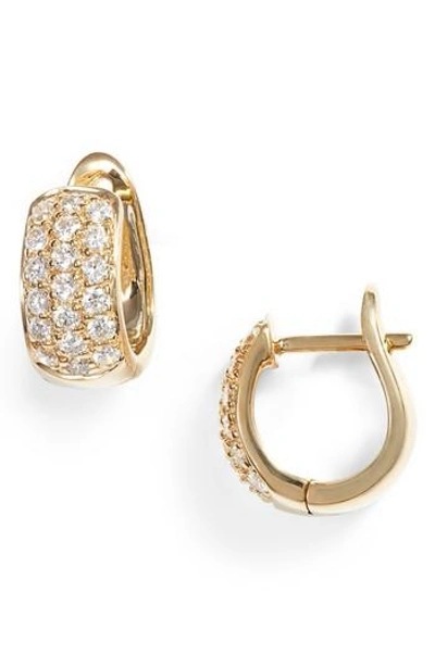 Dana Rebecca Designs Mini Diamond Hoop Earrings In Yellow Gold