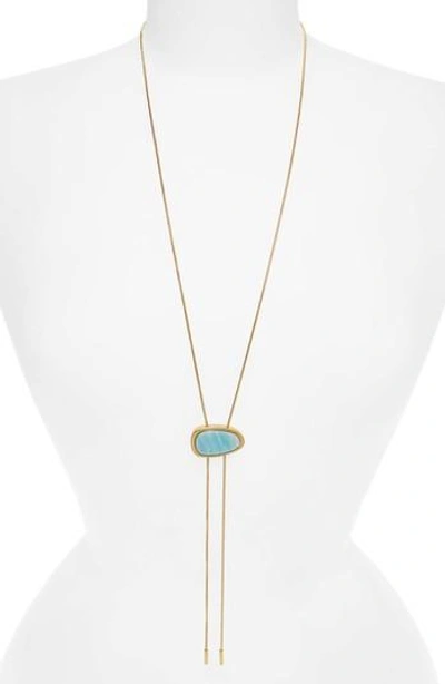 Madewell Bolo Necklace In Amazonite