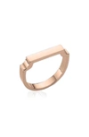 Monica Vinader Signature Ring In Rose Gold