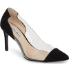 Charles David Women's Genuine Suede Illusion Pointed Toe Pumps In Black
