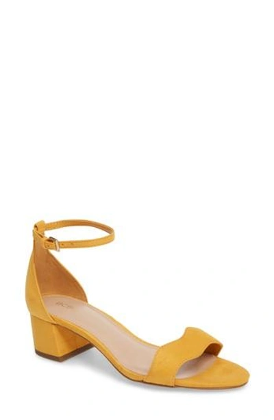 Bcbg Farlyn Ankle Strap Sandal In Marigold Faux Leather