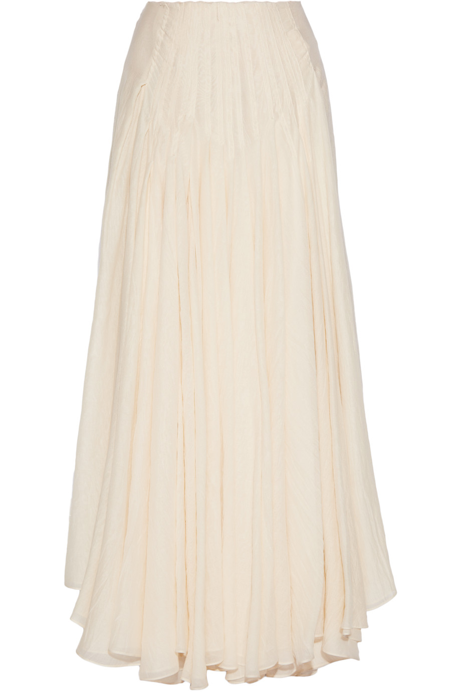 Marni Pleated Flax, Silk And Cotton-blend Skirt | ModeSens