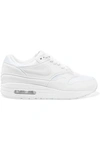 Nike Air Max 1 Nubuck And Mesh Sneakers In White