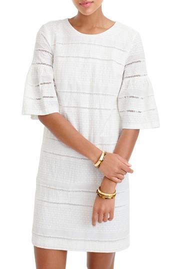 j crew white shift dress