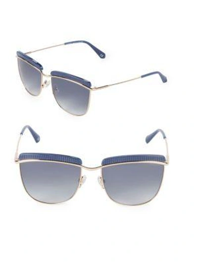 Balmain 56mm Clubmaster Sunglasses In Blue
