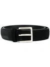 Orciani Lightly Distressed Medium-width Belt In Black