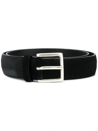 Orciani Lightly Distressed Medium-width Belt In Black