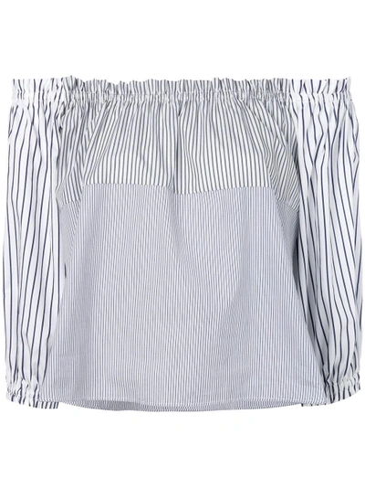 Marc Cain Off-the-shoulder Striped Blouse
