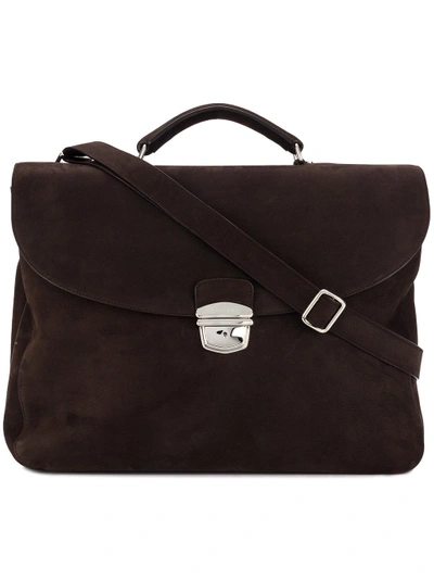 Orciani Foldover Flap Briefcase
