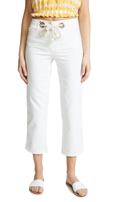 Miaou Tommy Straight Leg Jeans In White Denim