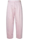 Mauro Grifoni Banana Cropped Trousers - Pink In Pink & Purple