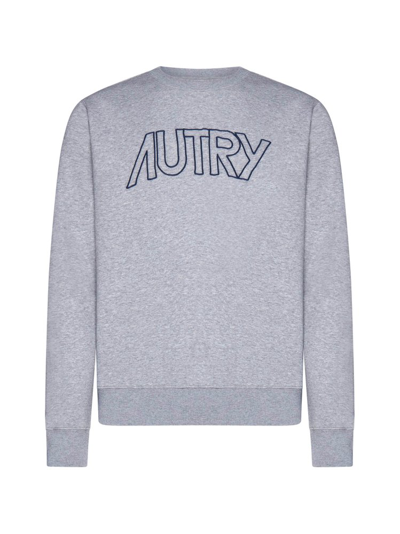 Autry Icon Sweatshirt In Cotton With Logo In Grey