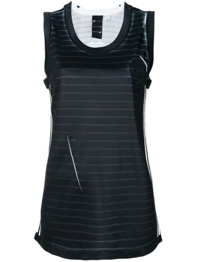 Adidas Originals By Alexander Wang Striped Tank Top In Black