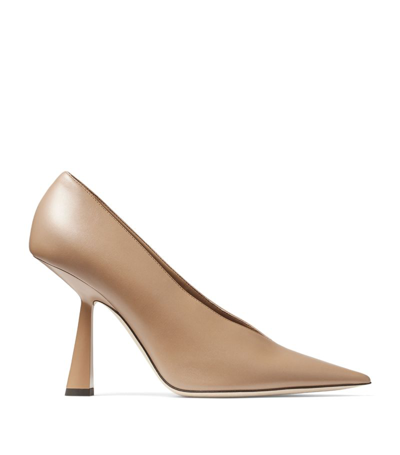 Jimmy Choo Maryanne 100mm Leather Pumps In Biscuit
