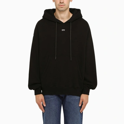 Off-white Black Hoodie With Logo