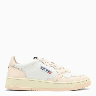 Autry Medalist Sneakers In White/nude Leather