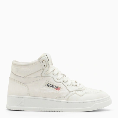 Autry Medalist Mid Sneakers In White Leather