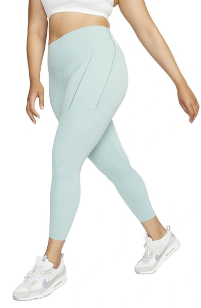 Nike Women's Universa Medium-support High-waisted 7/8 Leggings With Pockets In Green
