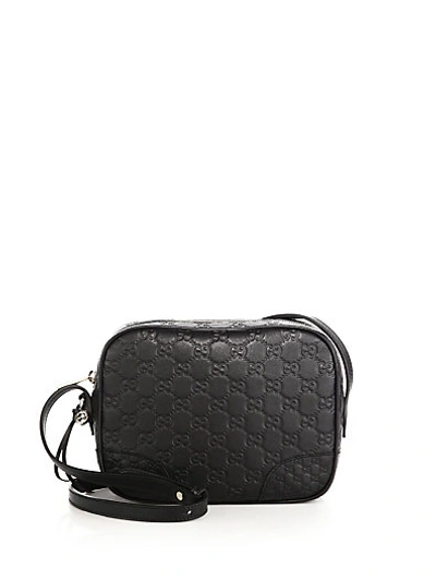 Gucci Bree Ssima Leather Mini Messenger Bag In Black | ModeSens