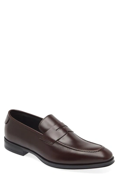 Canali Penny Loafer In Dark Brown