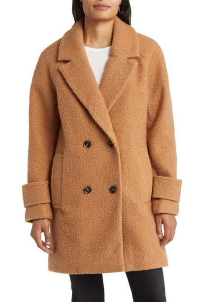 Bcbgeneration Women's Double-breasted Boucle Coat In Toffee