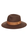 Rag & Bone Zoe Wool Felt Fedora In Pecan