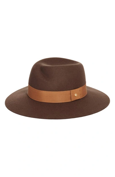 Rag & Bone Zoe Wool Felt Fedora In Pecan