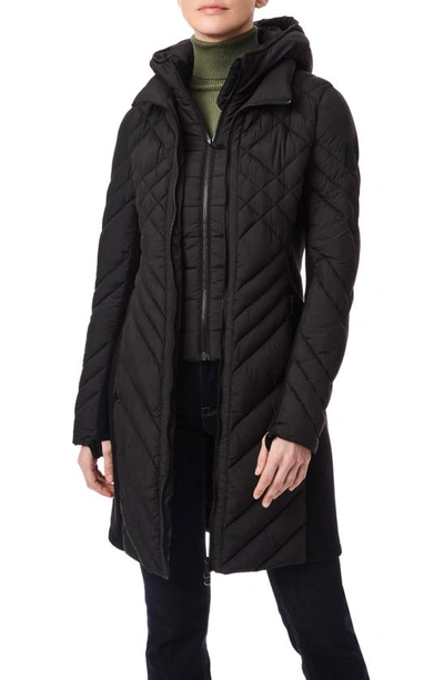 Bernardo Hooded Puffer Jacket In Black