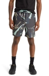 Stance Complex Hybrid Shorts In Grey/ Teal