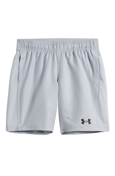 Under Armour Kids' Halfback Athletic Shorts In Mod Gray/ Black