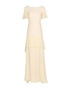 Pinko Long Dresses In Light Yellow