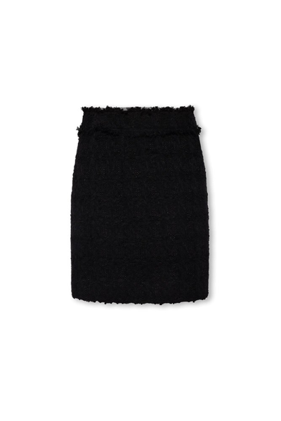 Dolce & Gabbana Tweed Mini Skirt In Black