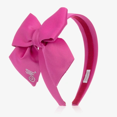 Monnalisa Kids' Girls Pink Bow Hairband