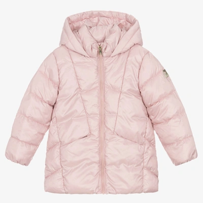 Mayoral Kids' Girls Pink Hooded Puffer Coat